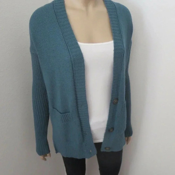 NWT Hollister Knit Cardigan Size XS Sweater Green - Picture 5 of 7